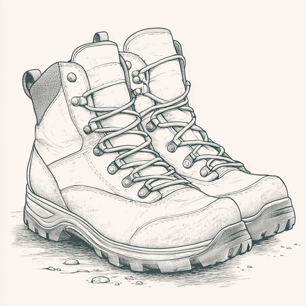 A pair of walking boots